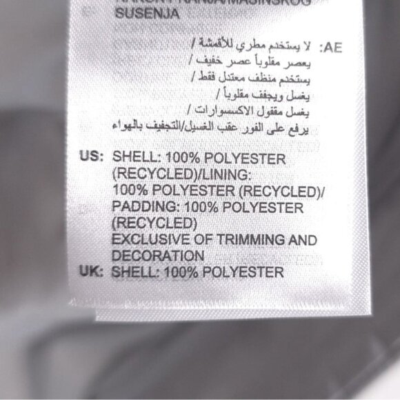 NWT Adidas Nuganic Light Insulation Jacket Vest Gray Black Oversized SMALL - Picture 12 of 16